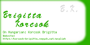 brigitta korcsok business card
